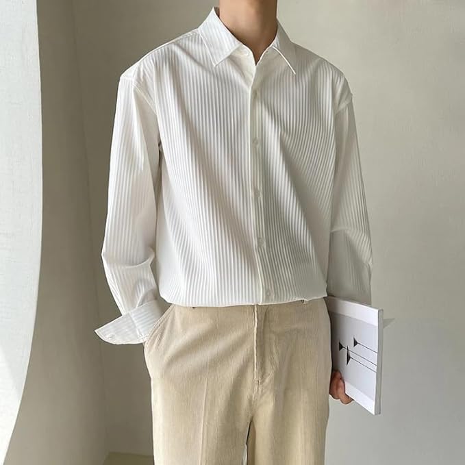 Latest Textured Lines Cotton Shirt – Premium Casual Wear for Men