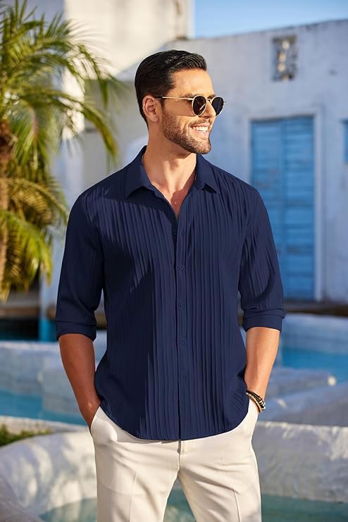 Imported Popcorn Texture Shirts – Unisex Luxury Fit
