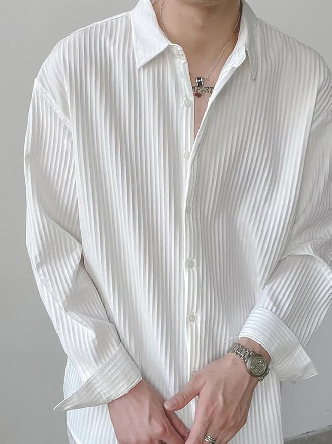 Latest Textured Lines Cotton Shirt – Premium Casual Wear for Men