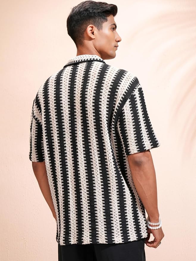 Boys Oversized Crochet Resort Shirt – Relaxed Summer Vibes