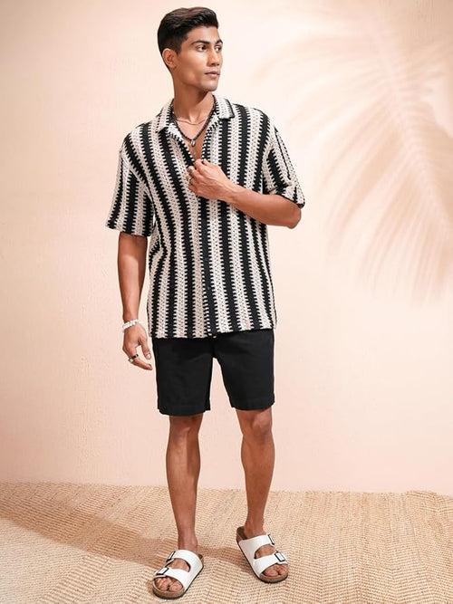 Boys Oversized Crochet Resort Shirt – Relaxed Summer Vibes