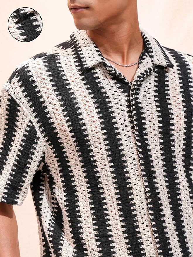 Boys Oversized Crochet Resort Shirt – Relaxed Summer Vibes